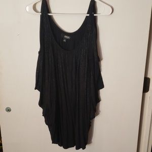 Cold shoulder polka dot top